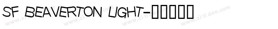sf beaverton light字体转换